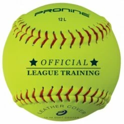 Pro Nine 12" Leather Indoor Practice Softballs - Dozen