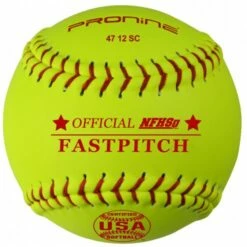 Pro Nine 12" Synthetic USA Poly Core Official Fastpitch Softballs - Dozen