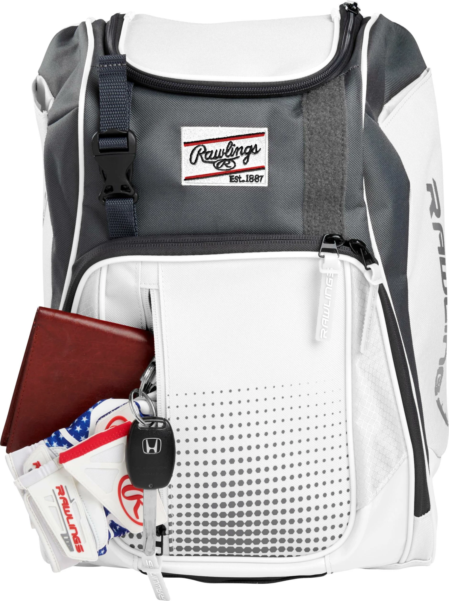 Rawlings FRANBP Baseball Bat Backpack Scarlet 7 Rawlings FRANBP Baseball Bat Backpack Scarlet - Image 7