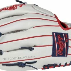 Rawlings Liberty Advanced 12" Fastpitch Softball Glove - Right Hand Throw White/Navy/Scarlet -Deals Baseball Store rawlings liberty advanced 12 fastpitch softball glove rht altimage 02 FullSize