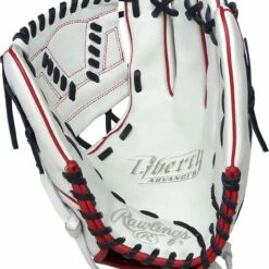 Rawlings Liberty Advanced 12" Fastpitch Softball Glove - Right Hand Throw White/Navy/Scarlet