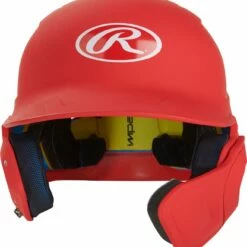 Rawlings Mach Junior 1 Tone Left Flap Baseball Batting Helmet - Right Handed Batter Matte Royal