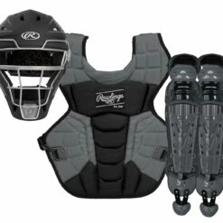 Rawlings Velo 2.0 Youth Baseball Catcher's Set - Ages under 12 Scarlet/White