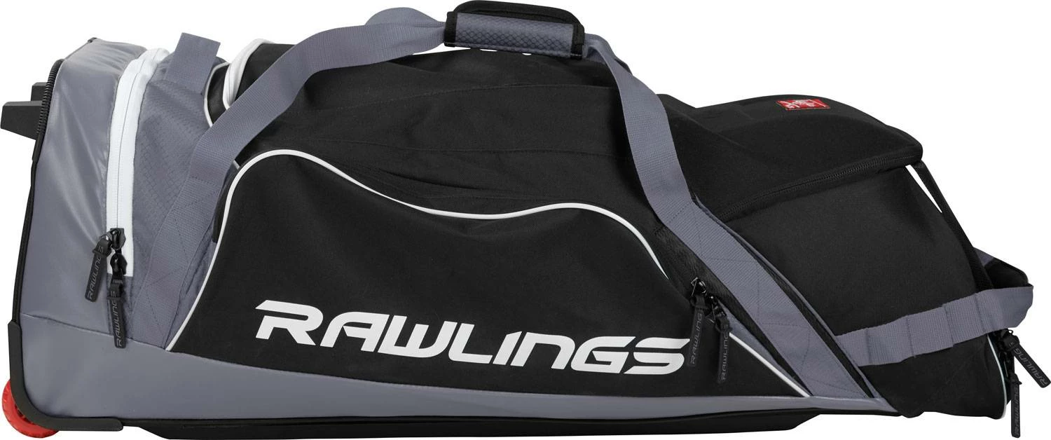 Rawlings Wheeled Baseball Catcher's Equipment Bag Black 3 Rawlings Wheeled Baseball Catcher's Equipment Bag Black - Image 3