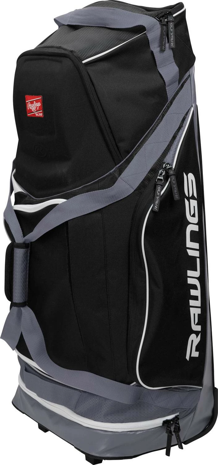 Rawlings Wheeled Baseball Catcher's Equipment Bag Black 4 Rawlings Wheeled Baseball Catcher's Equipment Bag Black - Image 4