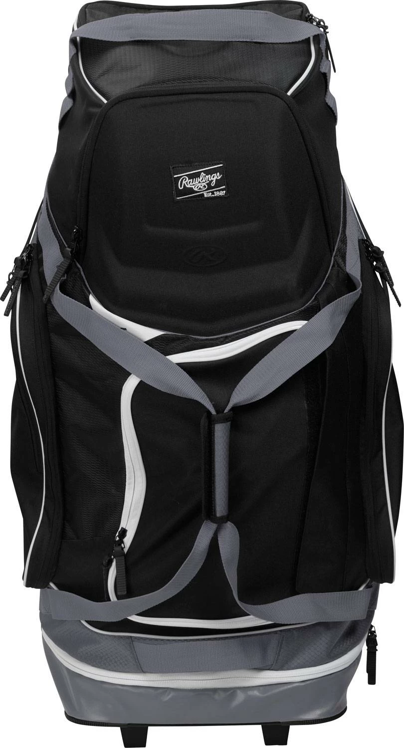 Rawlings Wheeled Baseball Catcher's Equipment Bag Black 1 Rawlings Wheeled Baseball Catcher's Equipment Bag Black