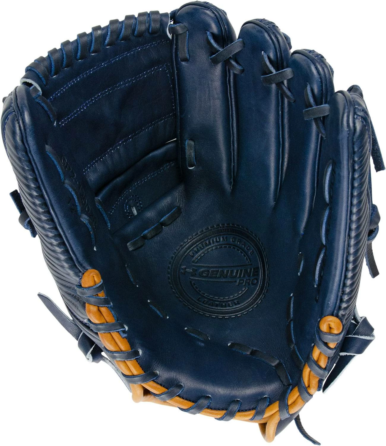 Under Armour Genuine Pro 2.0 12"" Baseball Glove - Right Hand Throw Navy/Carmel 1 Under Armour Genuine Pro 2.0 12"" Baseball Glove - Right Hand Throw Navy/Carmel