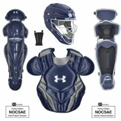 Under Armour Converge Victory Series NOCSAE Certified Youth Catcher's Set - Ages 12-16 - SCUFFED Navy