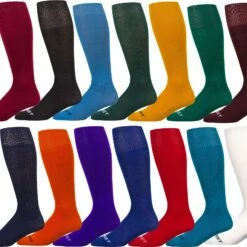 Pro Feet Solid Color Non-Cushioned All-Sport Team Socks